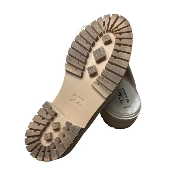 TOMS Cara Leather Loafer Mules in Light Sand Size 7.5 — GORGEOUS STAPLE!!! - Picture 9 of 9